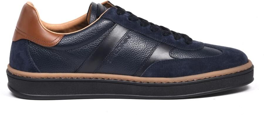 Baldinini Sneaker van suède en getrommeld leer