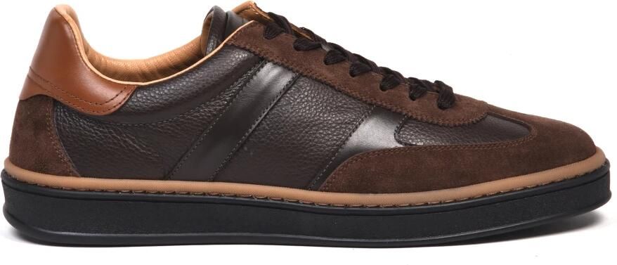 Baldinini Sneaker van suède en getrommeld leer