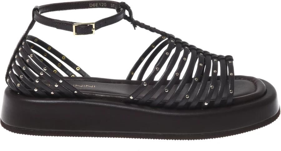 Baldinini Studded Leather Flat Sandal