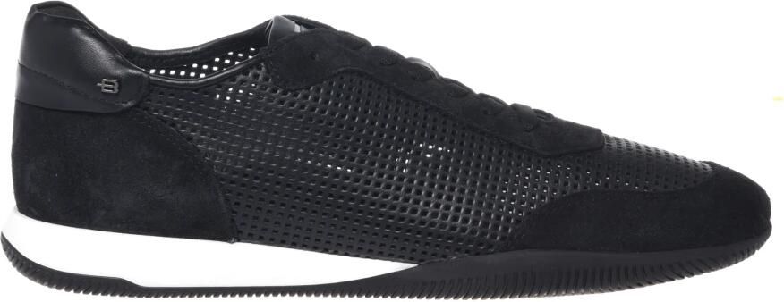 Baldinini Suede en Geperforeerde Leren Sneaker
