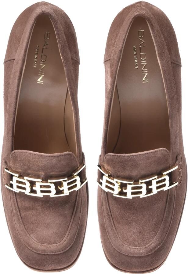 Baldinini Suède Geklede Loafers met Hak