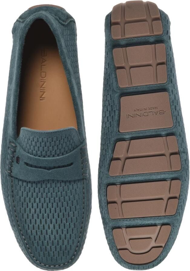 Baldinini Suède Geperforeerde Leren Mocassin - Foto 2