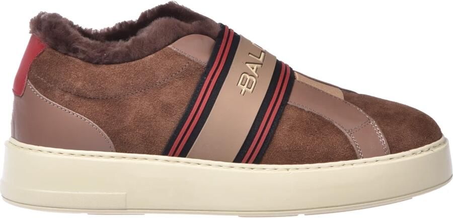 Baldinini Taupe suède leren sneakers met elastiek met logo - Foto 2