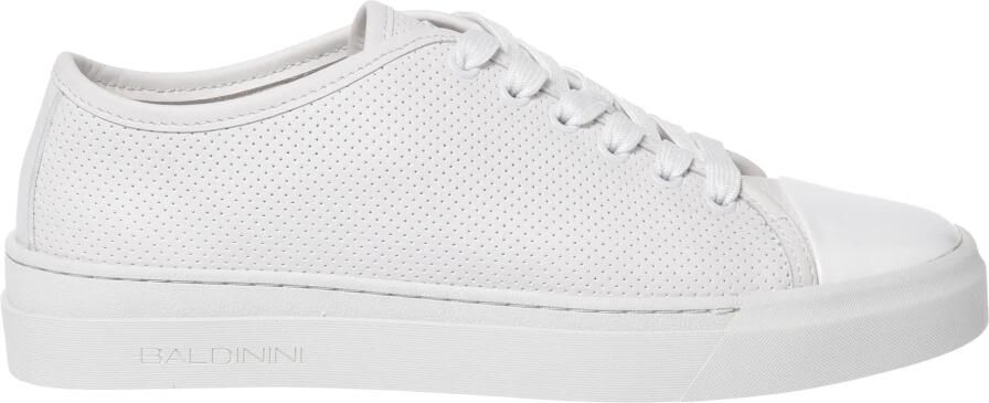Baldinini Witte lakleren en witte leren sneaker