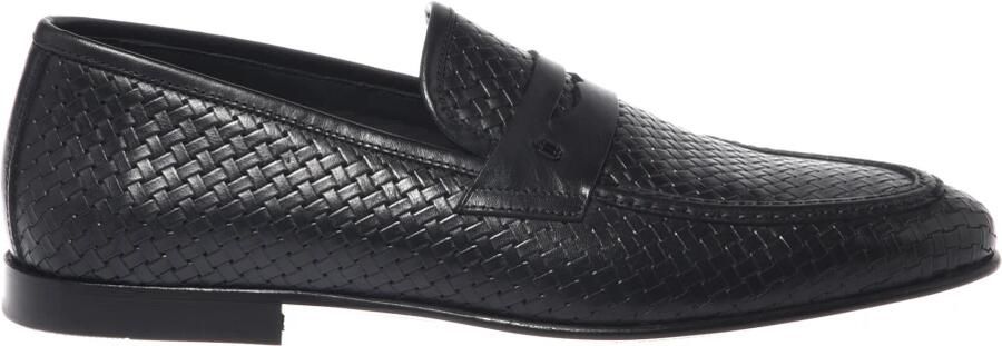 Baldinini Woven Print Leather Loafer