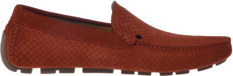 Baldinini Woven-Print Suede Mocassin
