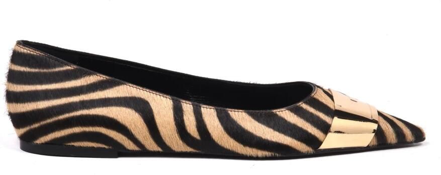 Baldinini Zebra-print Kalfsleren Ballerina