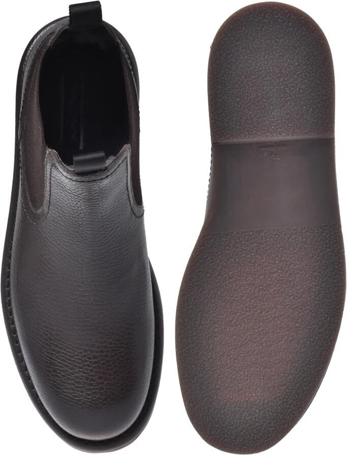 Baldinini Zwarte enkelboots van getrommeld leer