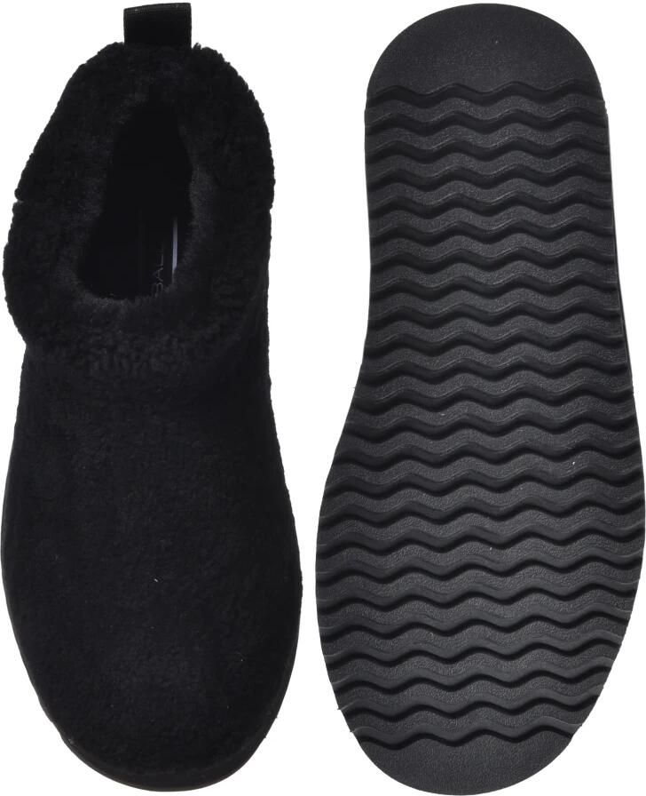 Baldinini Zwarte enkellaarsjes van schapenvacht