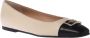 Baldinini Ballerina pump in black and vanilla leather Multicolor Dames - Thumbnail 1