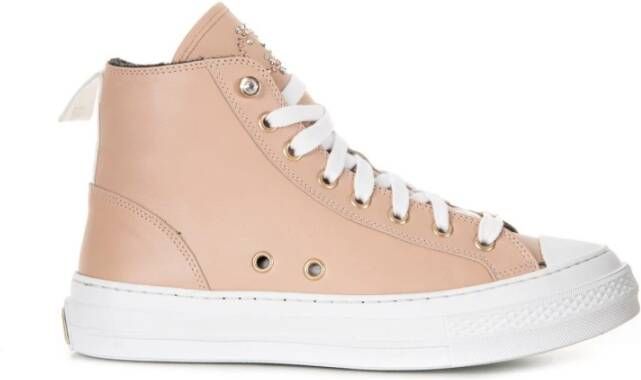 Baldinini Beige Leren Sportschoenen Beige Dames