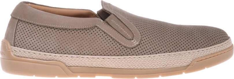 Baldinini Beige perforated nubuck slipper