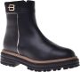 Baldinini Black and platinum calfskin ankle boots Zwart Dames - Thumbnail 1