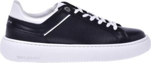 Baldinini Black and white leather low-top trainers Zwart Heren