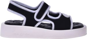 Baldinini Black and white scuba fabric sandals Zwart Dames
