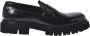 Baldinini Black brushed leather loafers - Thumbnail 1