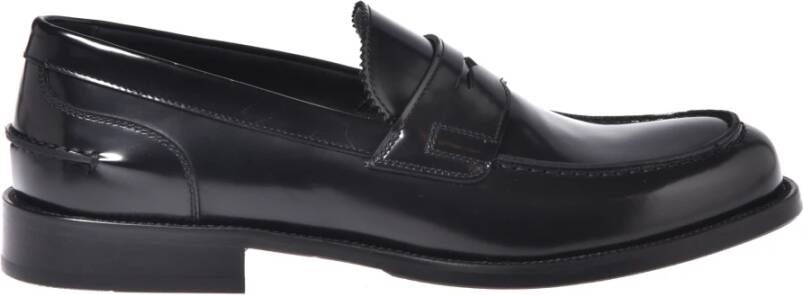 Baldinini Black brushed leather loafers