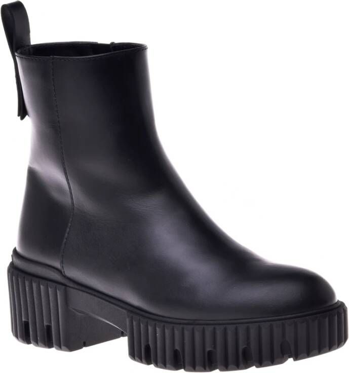 Baldinini Black calfskin ankle boots Zwart Dames