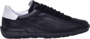 Baldinini Black calfskin low-top trainers Zwart Heren