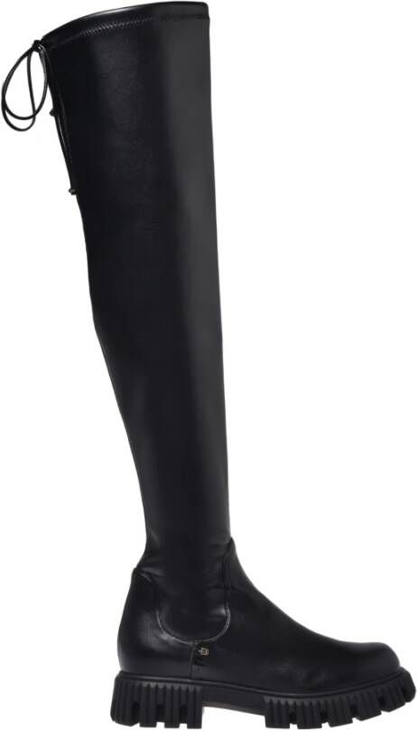 Baldinini Black eco-Nappa leather boots