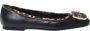 Baldinini Black leather and leopard print suede ballerina flats - Thumbnail 1
