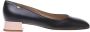 Baldinini Black leather and nude patent leather court shoe - Thumbnail 1