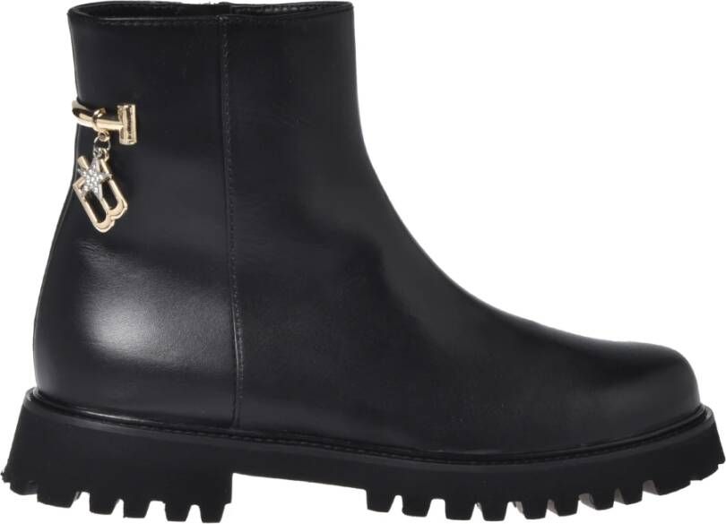 Baldinini Black leather ankle boots