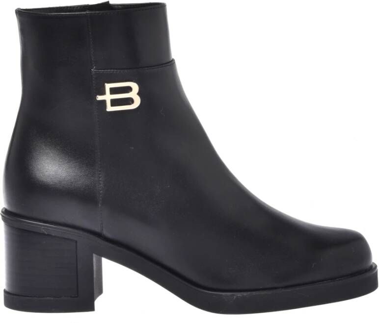 Baldinini Black leather ankle boots