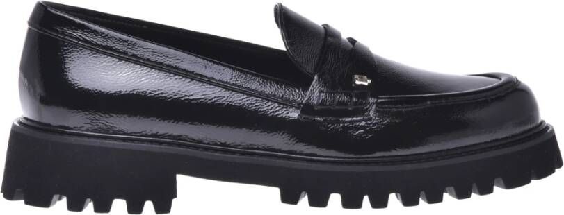 Baldinini Black Naplak leather loafers