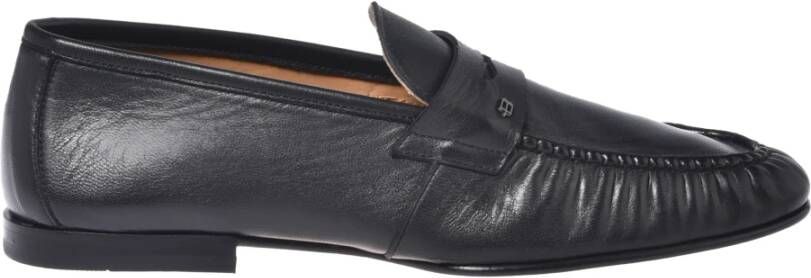 Baldinini Black nappa leather loafers