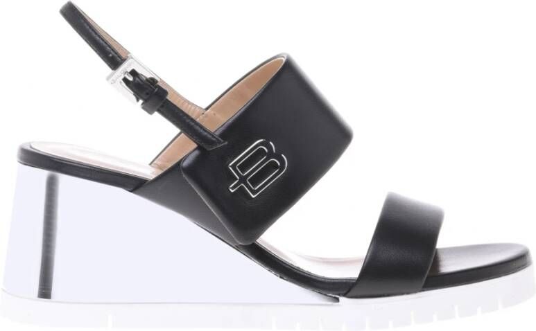 Baldinini Black nappa leather sandal
