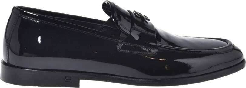 Baldinini Black patent leather loafers