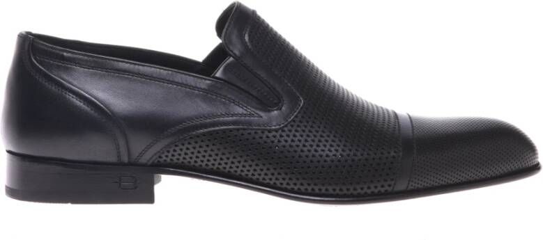 Baldinini Black perforated leather slipper