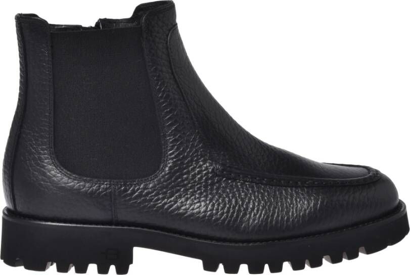 Baldinini Black tumbled leather ankle boots