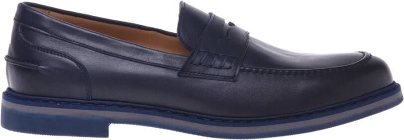 Baldinini Blue leather loafers