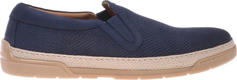 Baldinini Blue perforated nubuck slipper