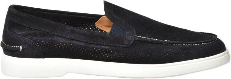 Baldinini Blue perforated suede slipper