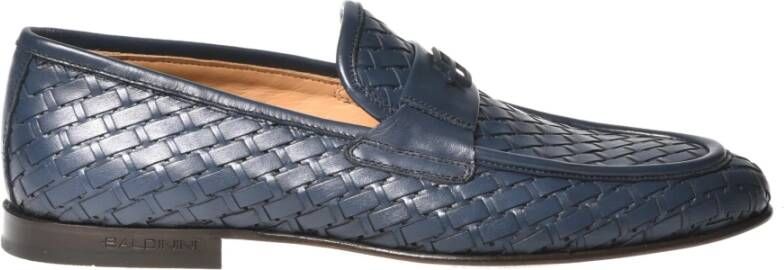 Baldinini Blue woven leather loafer