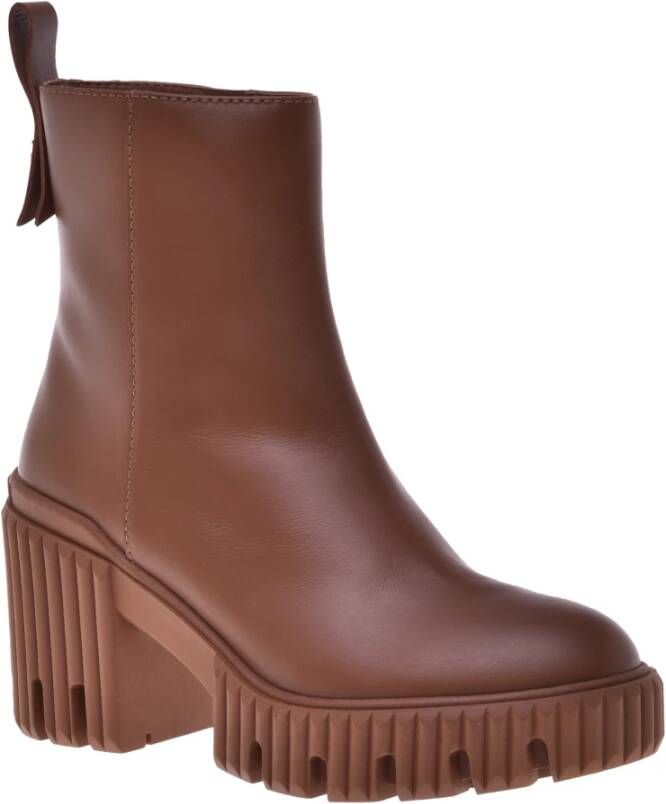 Baldinini Brown calfLeather ankle boots Brown Dames