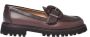 Baldinini Brown leather and tumbled leather loafers - Thumbnail 1
