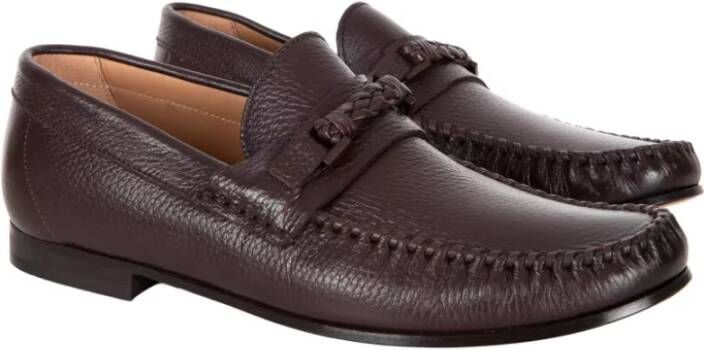 Baldinini Dark brown tumbled loafer