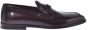 Baldinini Burgundy brushed leather loafers - Thumbnail 1