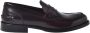 Baldinini Burgundy brushed leather loafers - Thumbnail 1