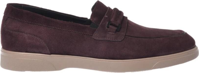 Baldinini Burgundy suede leather loafers