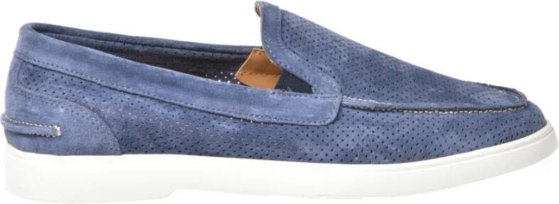 Baldinini Cerulean perforated suede slipper