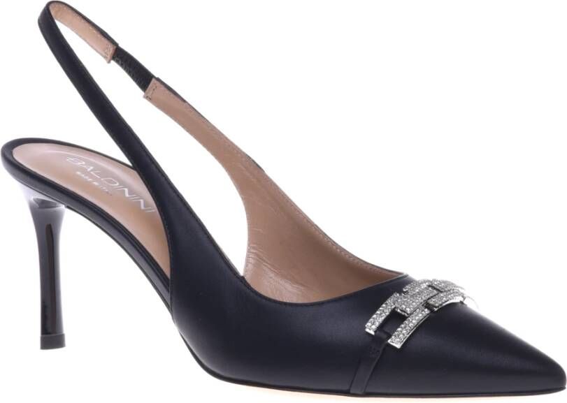 Baldinini Court shoe in black calfskin Black Dames