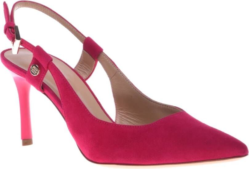 Baldinini Court shoe in fuchsia suede Red Dames