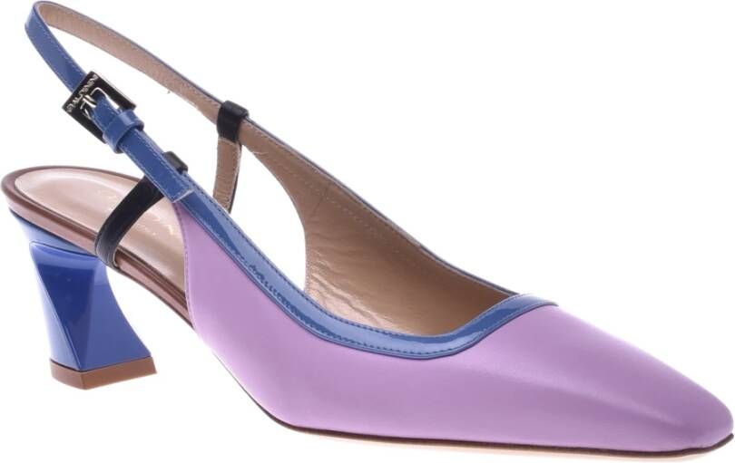 Baldinini Court shoe in lilac and blue calfskin Multicolor Dames