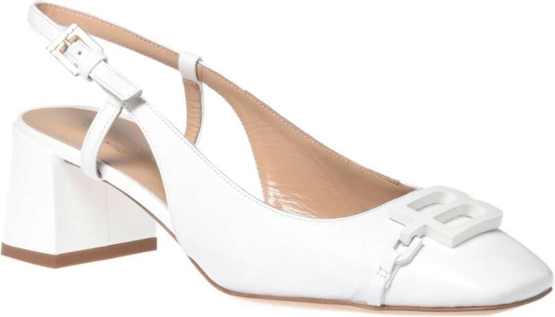 Baldinini Court shoe in white calfskin White Dames
