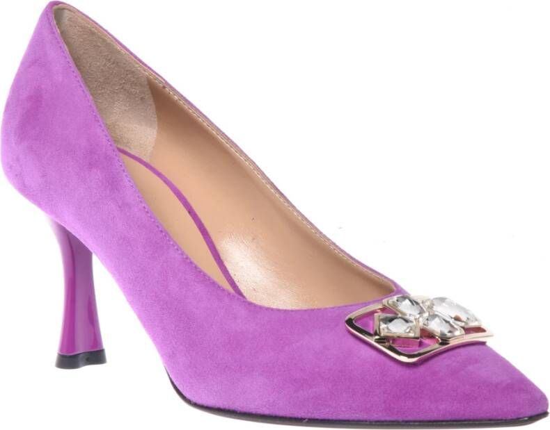 Baldinini Court shoes in purple suede Purple Dames